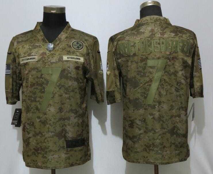 Nike Steelers 7 Ben Roethlisberger Camo Salute To Service Limited Jersey,We sell and wholesale Nike Steelers 7 Ben Roethlisberger Camo Salute To Service Limited Jersey on line form chian!